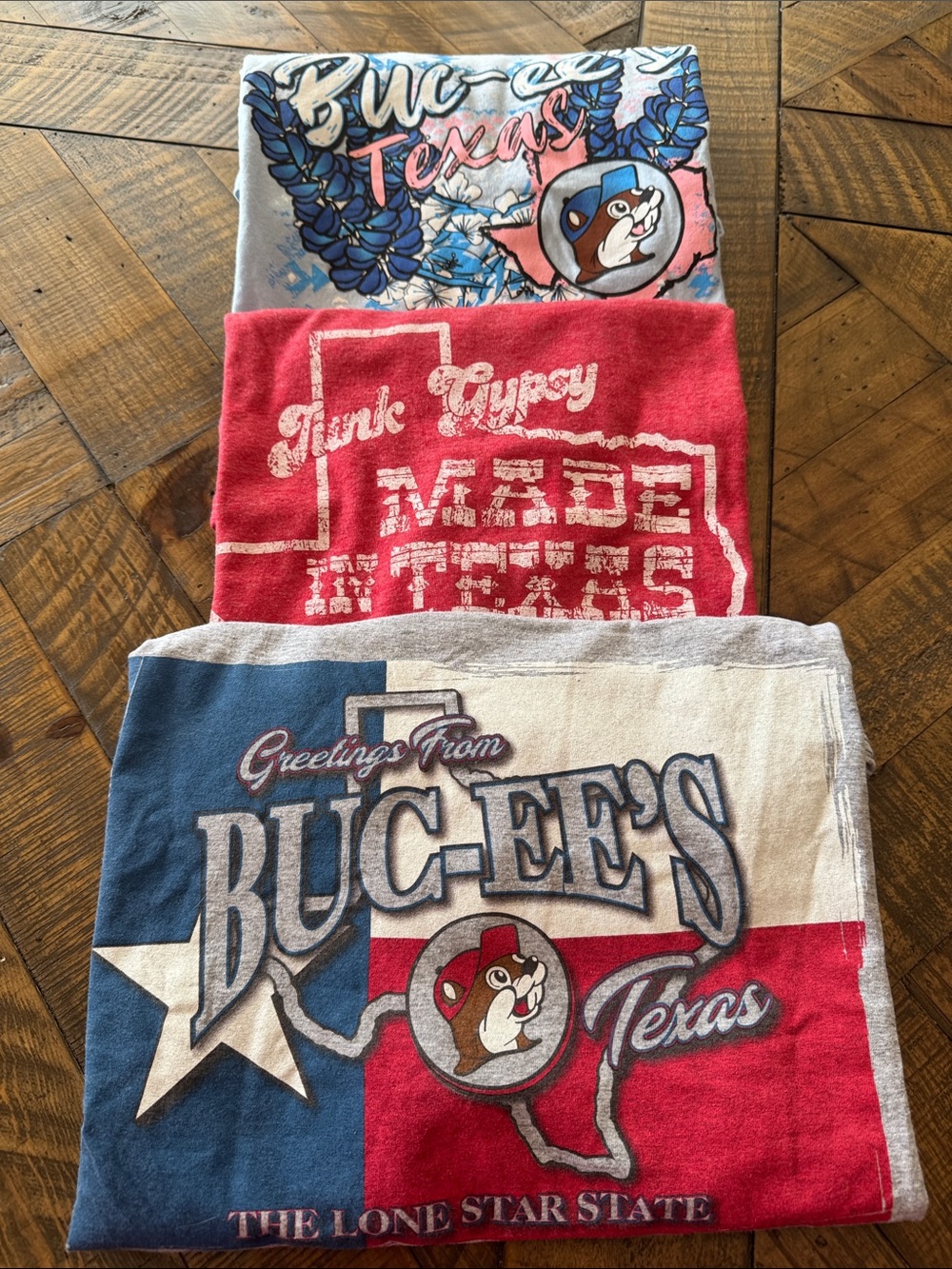 Set of 3 Tees 2 Buc-ees and 1 Junk Gypsy.